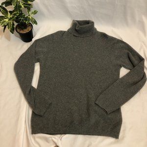 Hilfiger Gray Cashmere Turtleneck Tunic Sweater